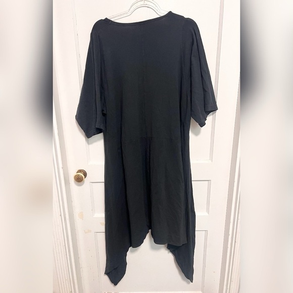Blue Fish Lagenlook Oversized Black Tunic Dress w/ Pocket RARE Size 1 $348 - Picture 3 of 4